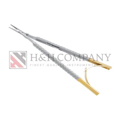 MACRO NEEDLEHOLDER STRAIGHT SPIN LOCK TC, 17.5cm, SUTURES 4/0 to 8/0  ZEPF-LINE