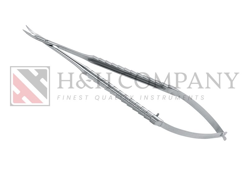 MICRO SUTURE SCISSORS, ZEPF-LINE, MICRO SERRATED​, CURVED, 18 CM