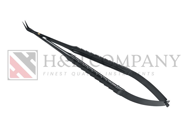 SURGICAL TISSUE SCISSORS, MICRO SPRING SCISSORS, 16 CM, 45° CURVE