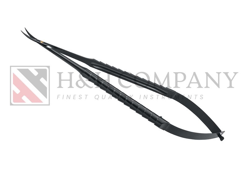 MICRO SURGICAL TISSUE SCISSORS CURVED, MICRO SERRATIONS 17 CM