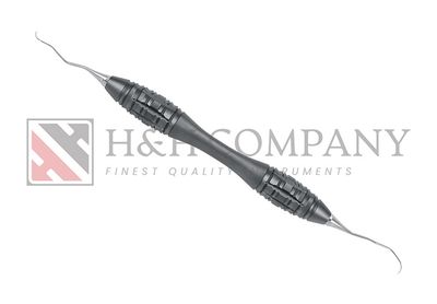 HOOKPROBE 11-12, DELICATE, POINTED TIPS, ANGLES ACCORDING TO GRACEY 11-12, DOUBLE ENDED HUERZELER/ZUHR DESIGN HANDLE, EXCHANGEABLE INSERTS