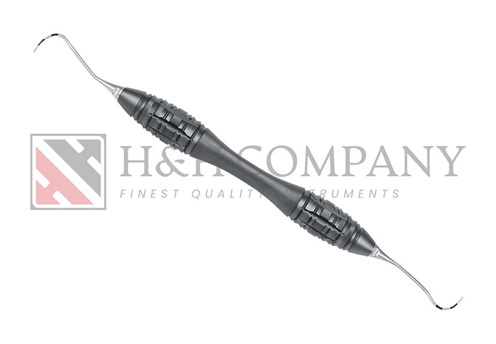 FURCATION CURETTE, NABERS, DOUBLE ENDED HUERZELER/ZUHR DESIGN HANDLE, EXCHANGEABLE INSERTS
