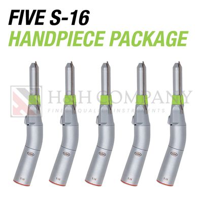 Five S-16 Surgical Angled 1:2 Handpieces Package