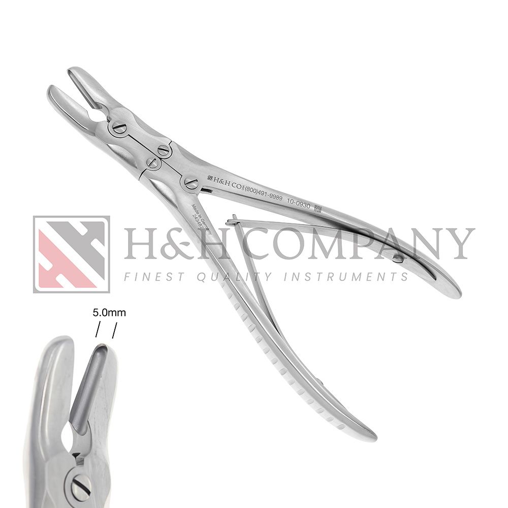 Rongeur Ruskin 5mm x 15mm, 18.5cm, Double-Action, Curved