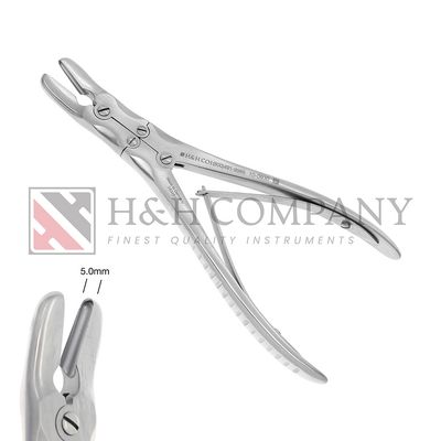 Rongeur Ruskin 5mm x 15mm, 18.5cm, Double-Action, Curved