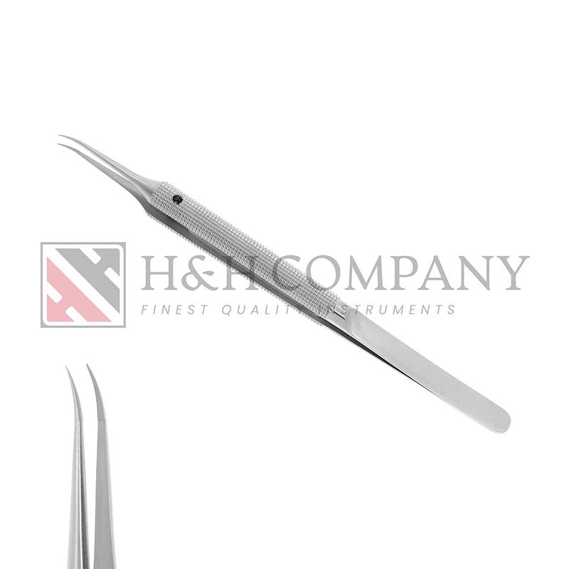 Suture Pliers Micro Surgical, Smooth, Curved, Round Handle, 6"