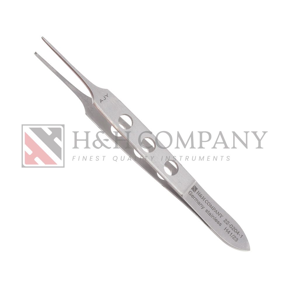 EYE FORCEP - BISHOP HARMAN - 3 1/2&quot; 1X2 TEETH 0.8mm