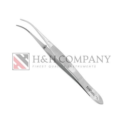 EYE FORCEP SERRATED STANDARD-HALF CURVE 4&quot;