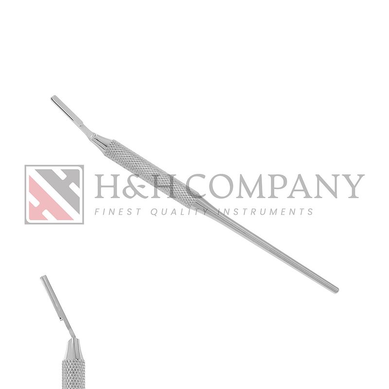 Blade Handle, Angled, Round Knurled, 6"