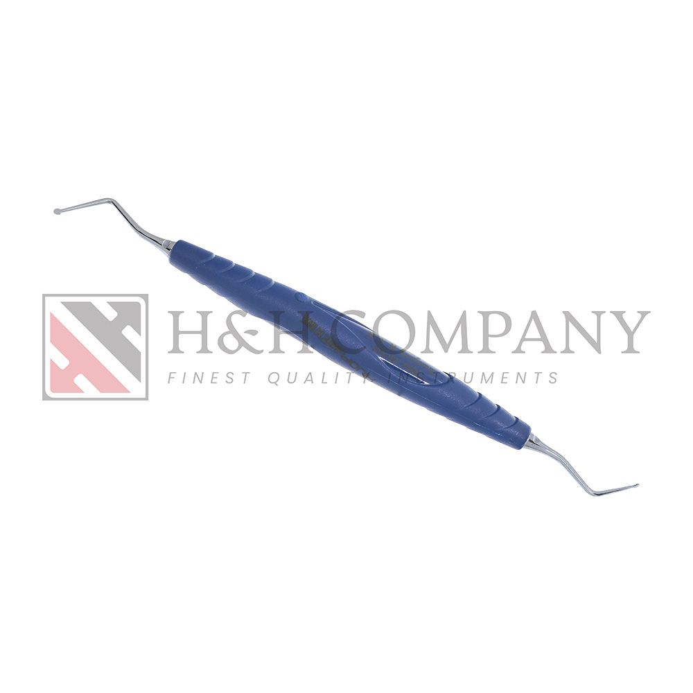 CORD PACKER, APPLICATOR SUTURE, FOR PLUGGING OF THREAD, ROUND TIPS, MICROSERRATED, COBALT-BLUE BIONIK