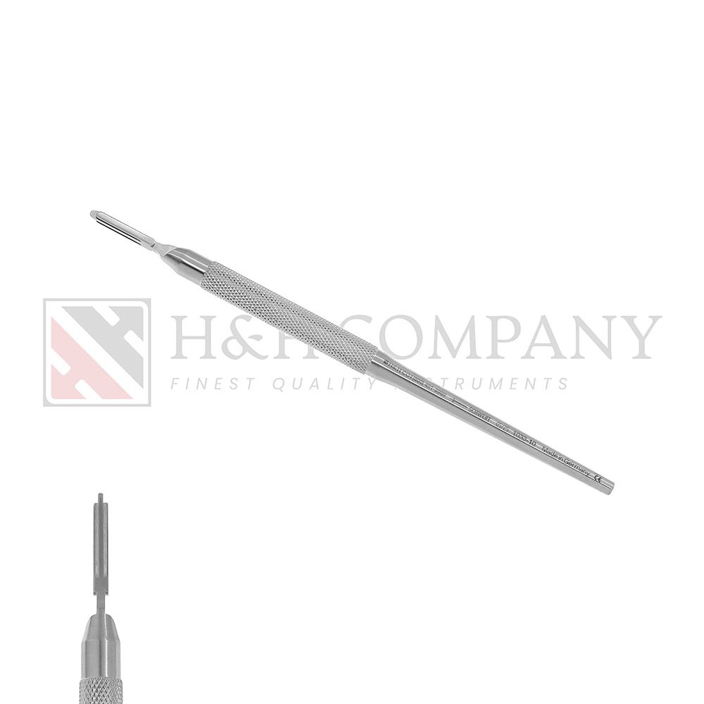 Blade Handle, Double Blade 1mm, Round, 16cm