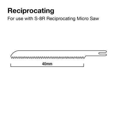 R-40 Saw Blade, 40mm, For use with S-8R Reciprocating Saw (5pcs)