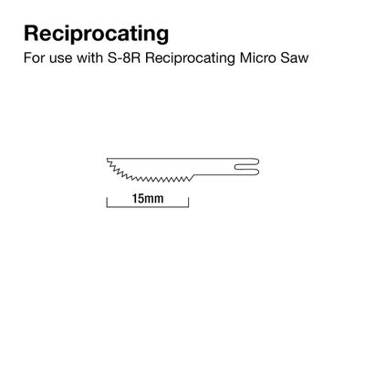 R-15 Saw Blade, 15mm, For use with S-8R Reciprocating Saw (5pcs)