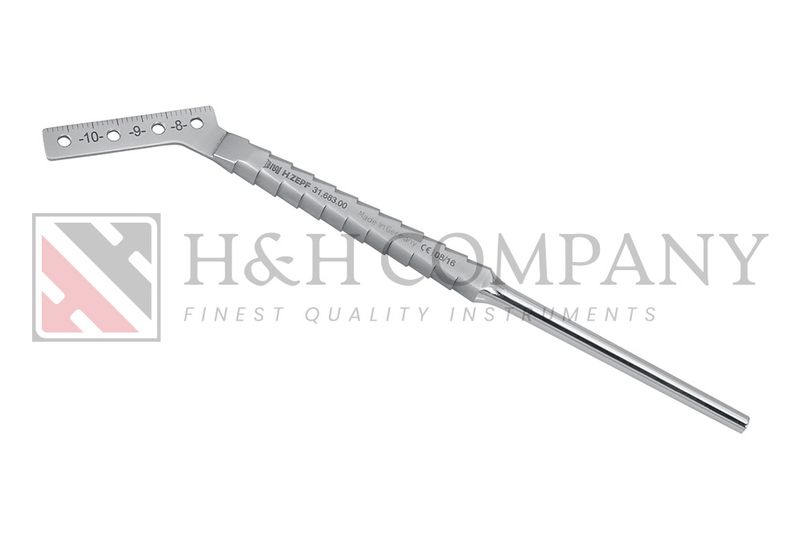 DRILL TEMPLATE, WIEDEMANN FOR PREMOLAR AND MOLAR AREAS WITH SCALE