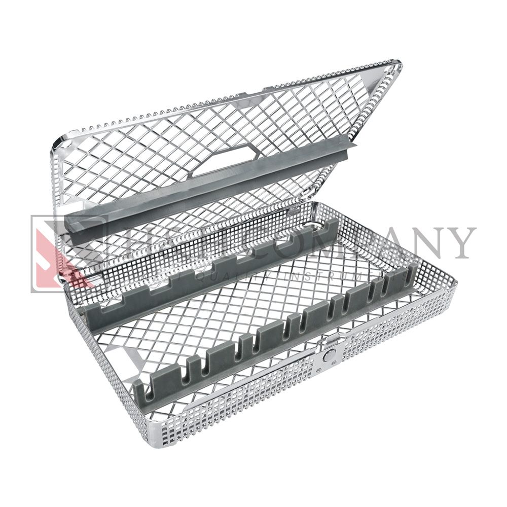TRAY WASHBASKET WITH LID, FOR 6 EXTRACTING FORCEPS