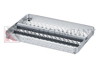 SURGICAL INSTRUMENT TRAY, LARGE STAINLESS STEEL COMPLETE, 275 x 178 x 24 mm