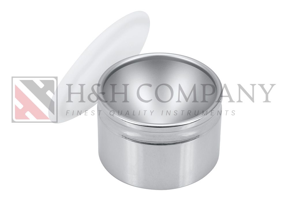 BONE MIXING BOWL, STAINLESS STEEL, PLASTIC LID, DIAM. 40 MM X 25 MM HIGH