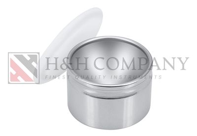 BONE MIXING BOWL, STAINLESS STEEL, PLASTIC LID, DIAM. 40 MM X 25 MM HIGH