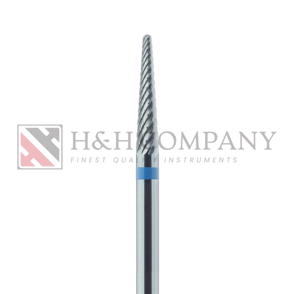 Carbide Cutter, Medium, Cross Cut, Tapered, Round End, 2.3mm, HP 1PK