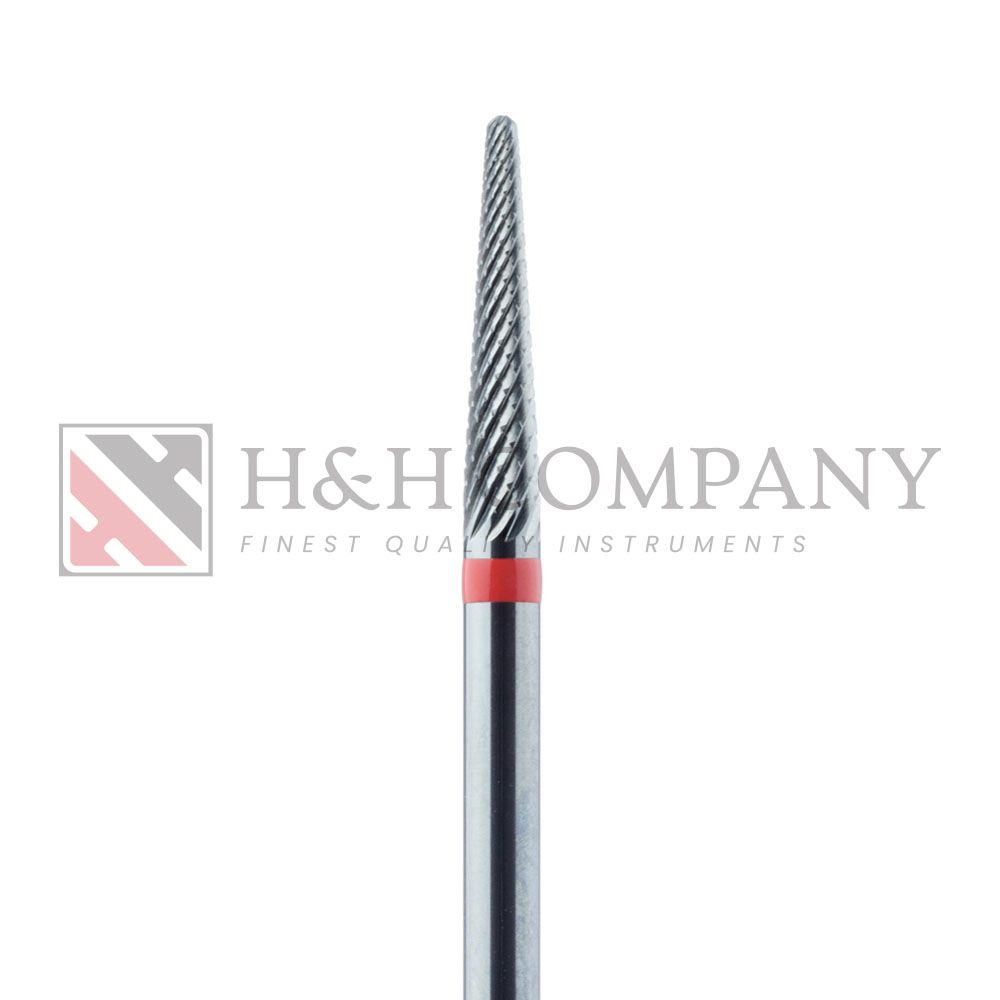Carbide Cutter, Fine, Cross Cut, Tapered, Round End, 2.3mm, HP 1PK