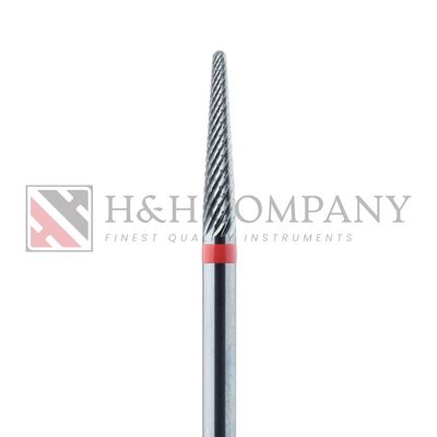 Carbide Cutter, Fine, Cross Cut, Tapered, Round End, 2.3mm, HP 1PK