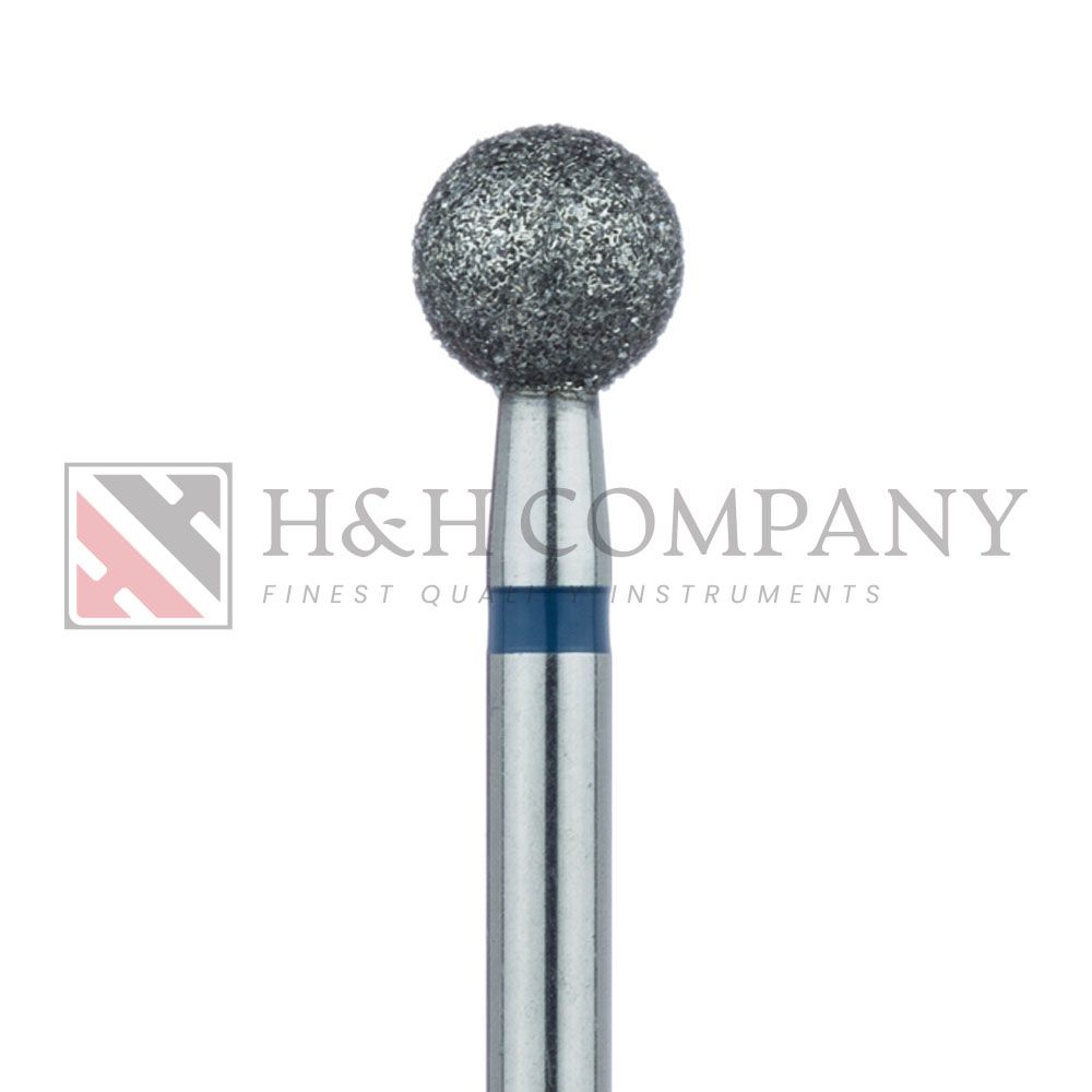 Round Diamond Bur, 5mm Ø, Medium, HP 2PK