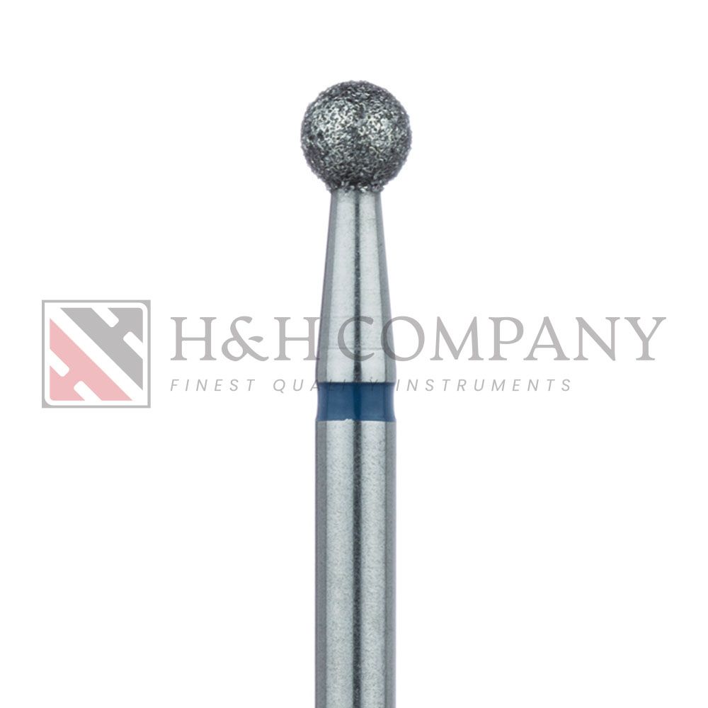 Round Diamond Bur, 3.3mm Ø, Medium, HP 5PK