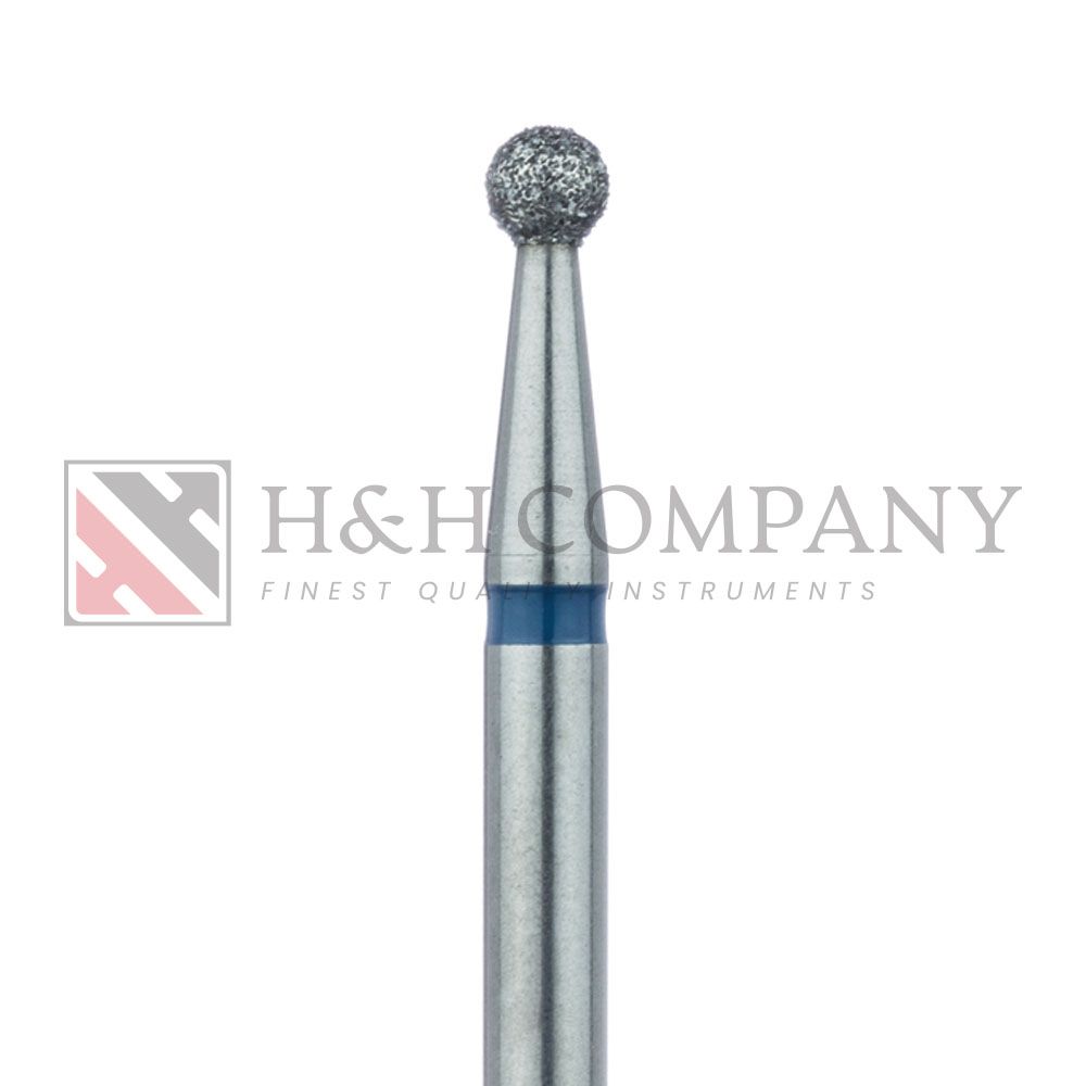 Round Diamond Bur, 2.3mm Ø, Medium, HP 5PK