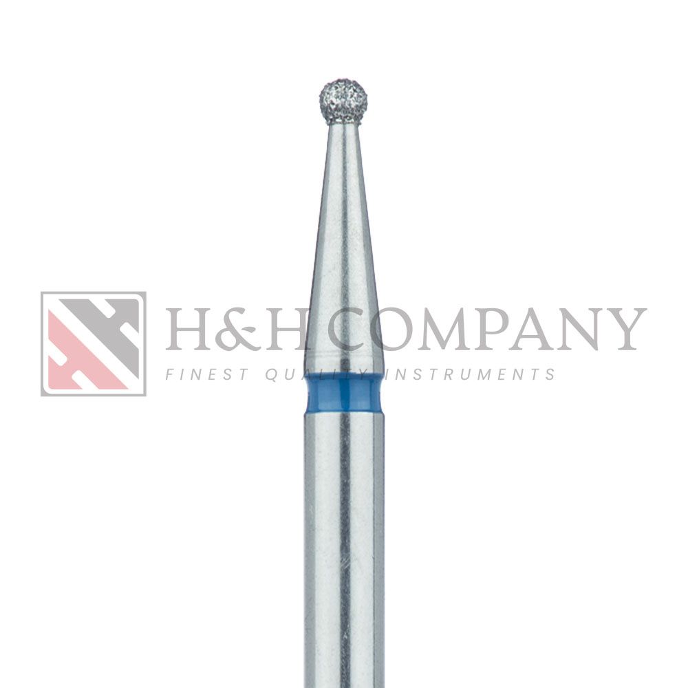 Round Diamond Bur, 1.4mm Ø, Medium, HP 5PK