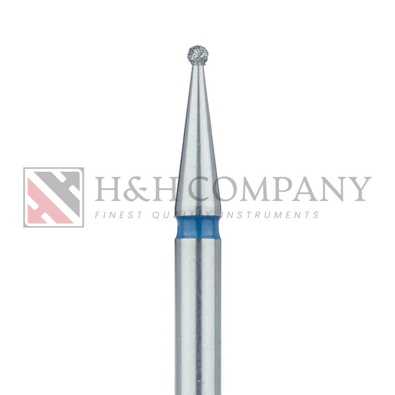 Round Diamond Bur, 1mm, Medium, HP 5PK