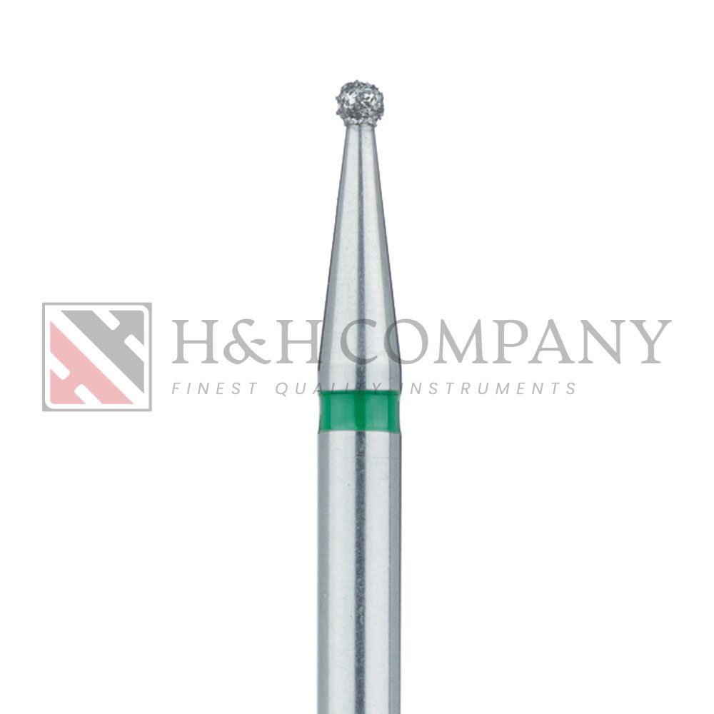 Round Diamond Bur, 1.4mm Ø, Coarse, HP 5PK