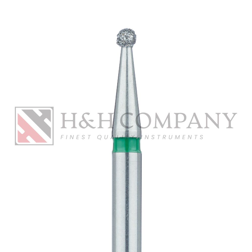 Round Diamond Bur, 1.6mm Ø, Coarse, HP 5PK