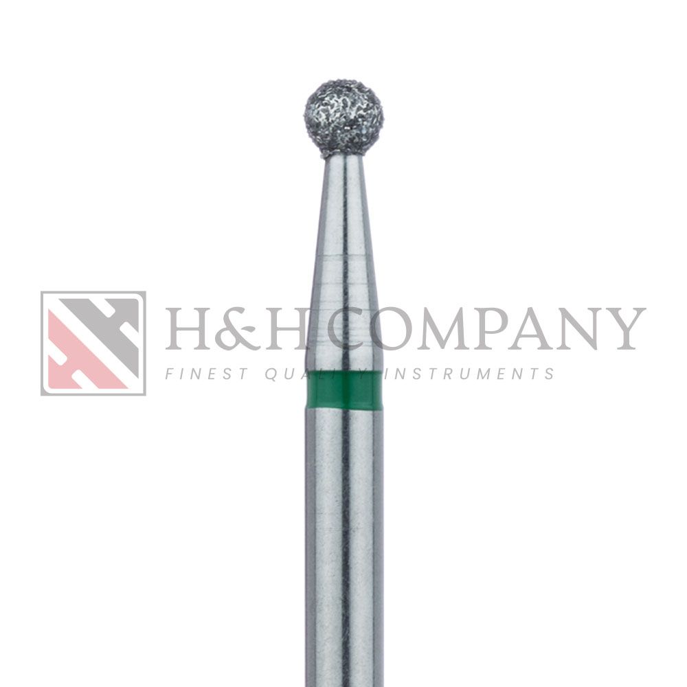 Round Diamond Bur, 2.3mm Ø, Coarse, HP 5PK