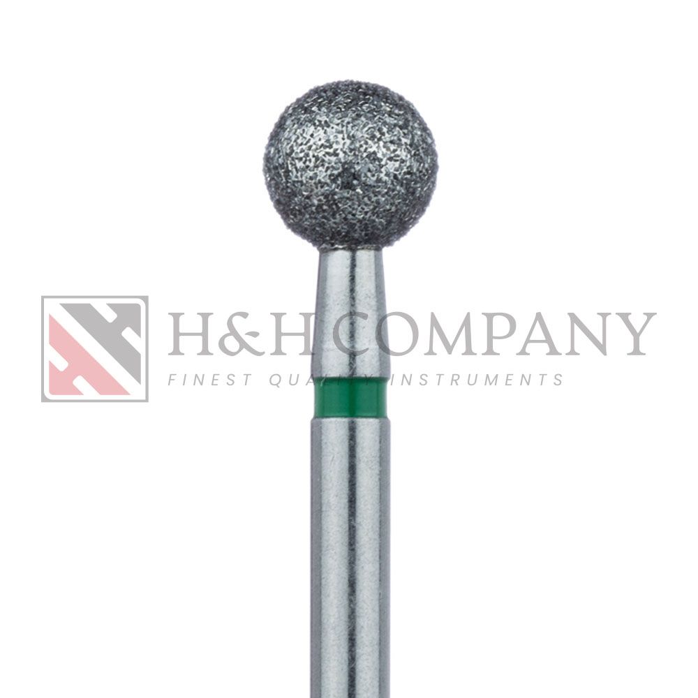 Round Diamond Bur, 5.0mm Ø, Coarse, HP 2PK