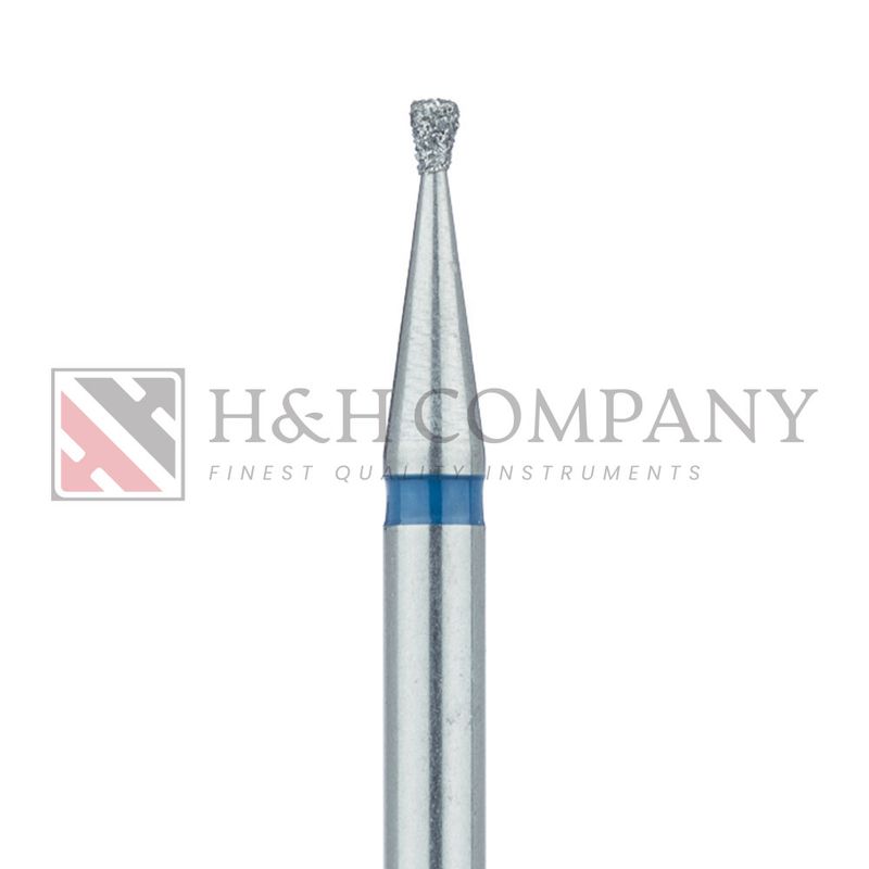 Inverted Cone Diamond Bur, 1.2mm Ø, Medium, HP 5PK