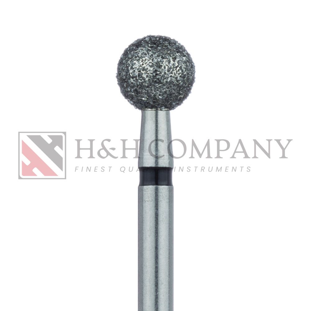 Round Diamond Bur, 5.0mm Ø, Super Coarse, HP 2PK