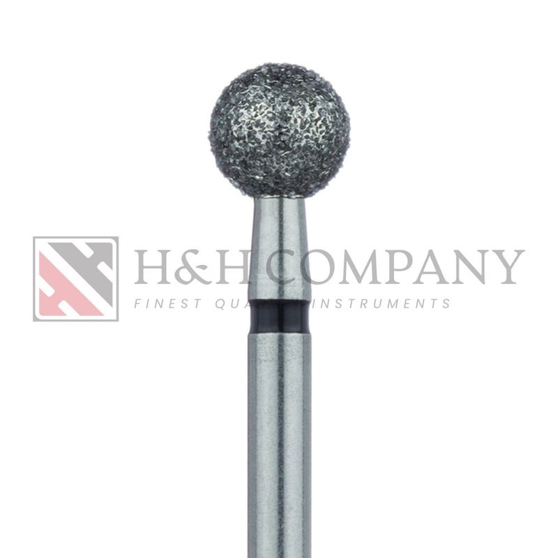 Round Diamond Bur, 5.0mm Ø, Super Coarse, HP 2PK