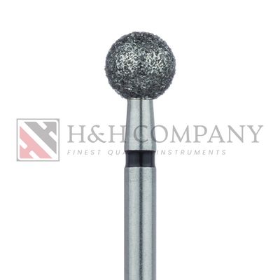 Round Diamond Bur, 5.0mm Ø, Super Coarse, HP 2PK