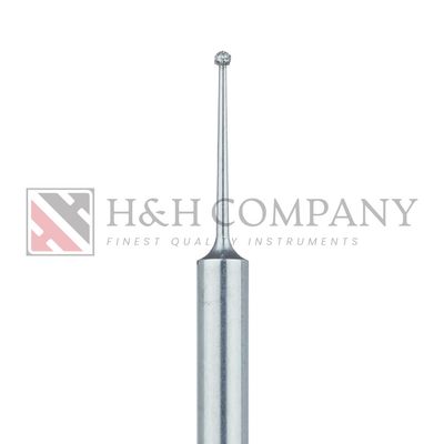 Long Round Diamond Bur, 0.8mm Ø, Medium, HP 5PK