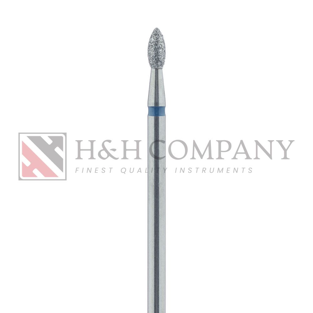 Pointed Football Diamond Bur, 2.3mm Ø, Medium, HP 5PK