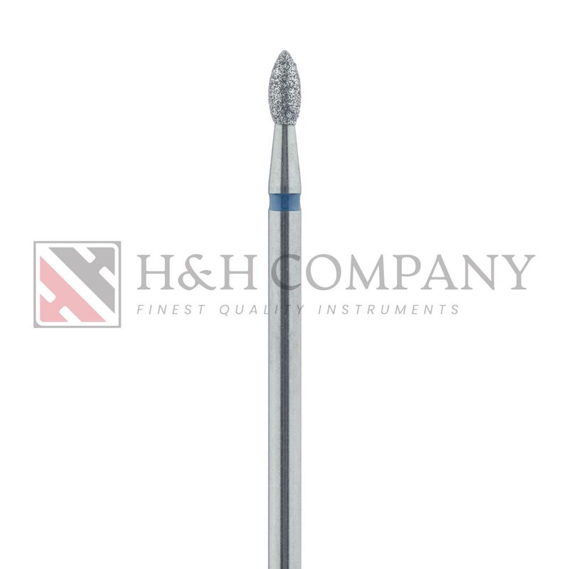 Pointed Football Diamond Bur, 2.3mm Ø, Medium, HP 5PK