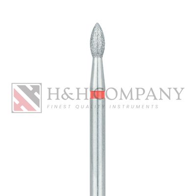 Pointed Football Diamond Bur, 2.3mm Ø, Fine, HP 5PK