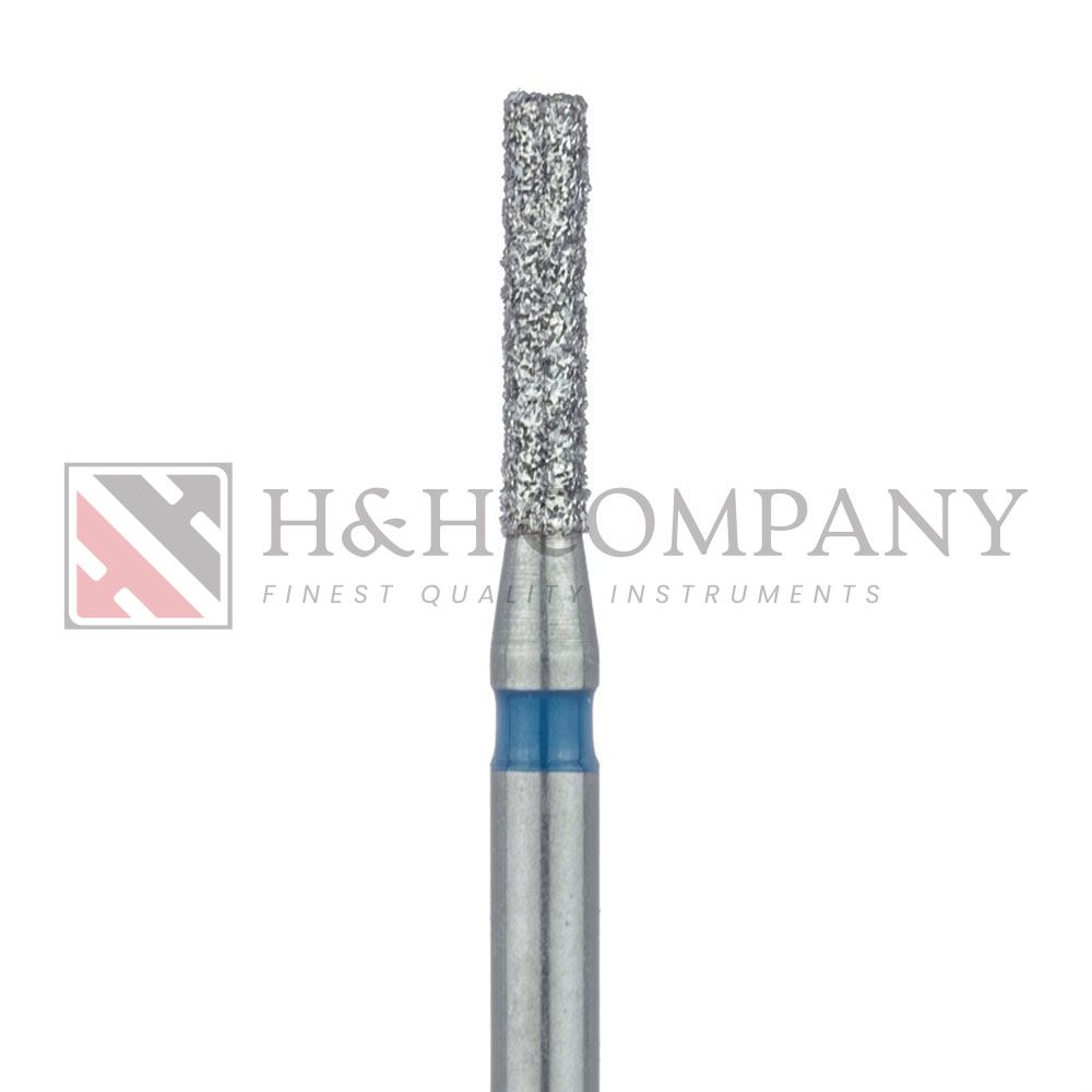 Long Cylinder Diamond Bur, 1.2mm Ø, Medium, HP 5PK