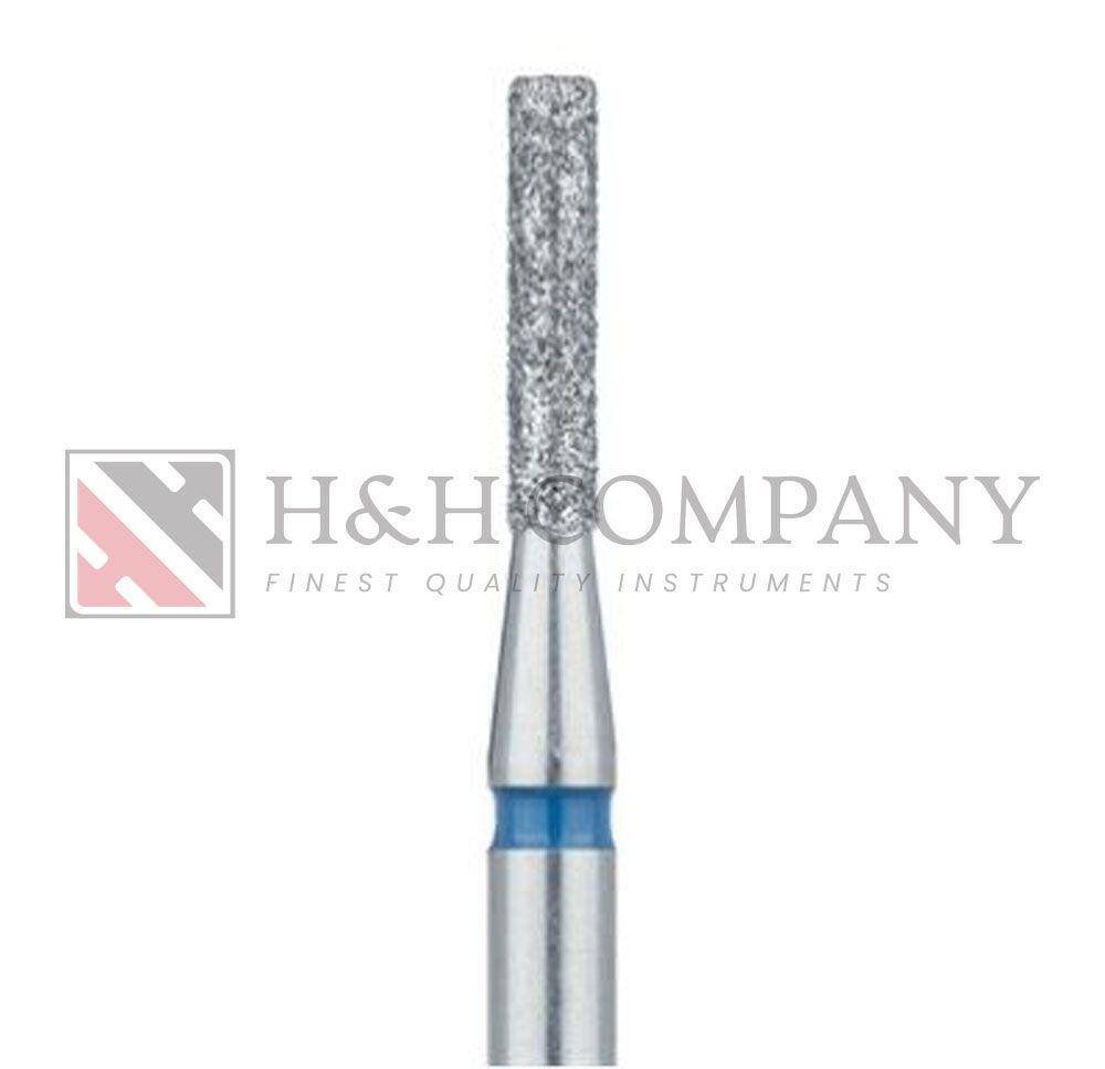 Long Cylinder Diamond Bur, 1.6mm Ø, Medium, HP 5PK