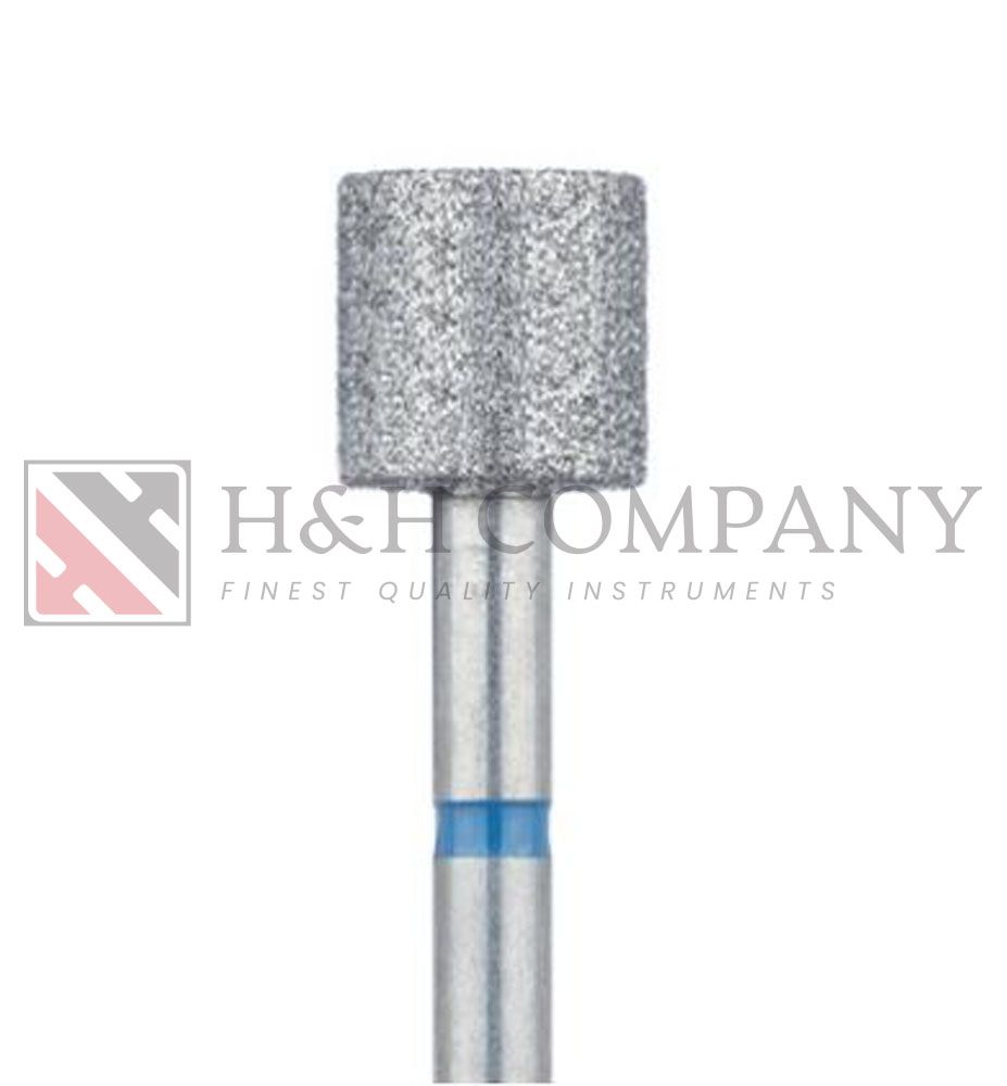 Long Cylinder Diamond Bur, 6.0mm Ø, Medium, HP 2PK