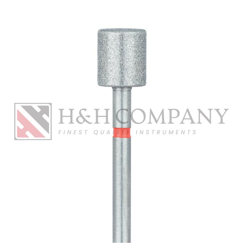 Long Cylinder Diamond Bur, 6.0mm Ø, Fine, HP 2PK
