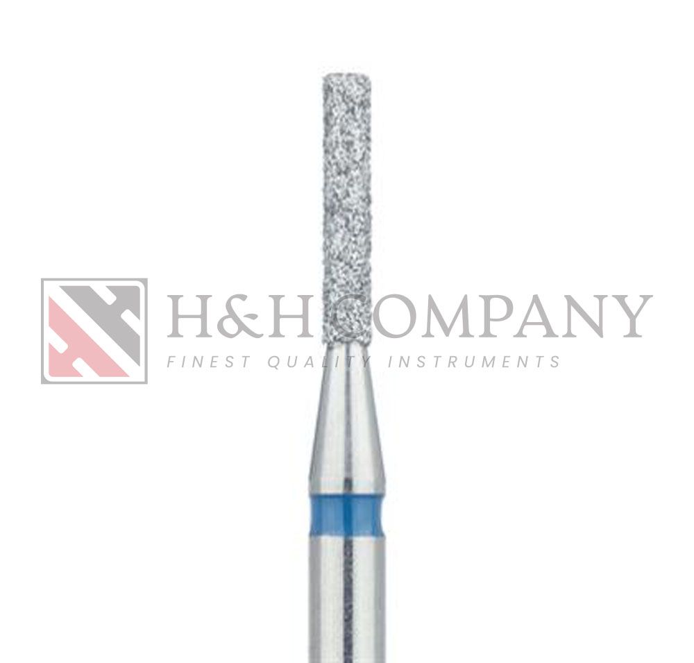 Long Cylinder Diamond Bur, 1.4mm Ø, Medium, HP 5PK