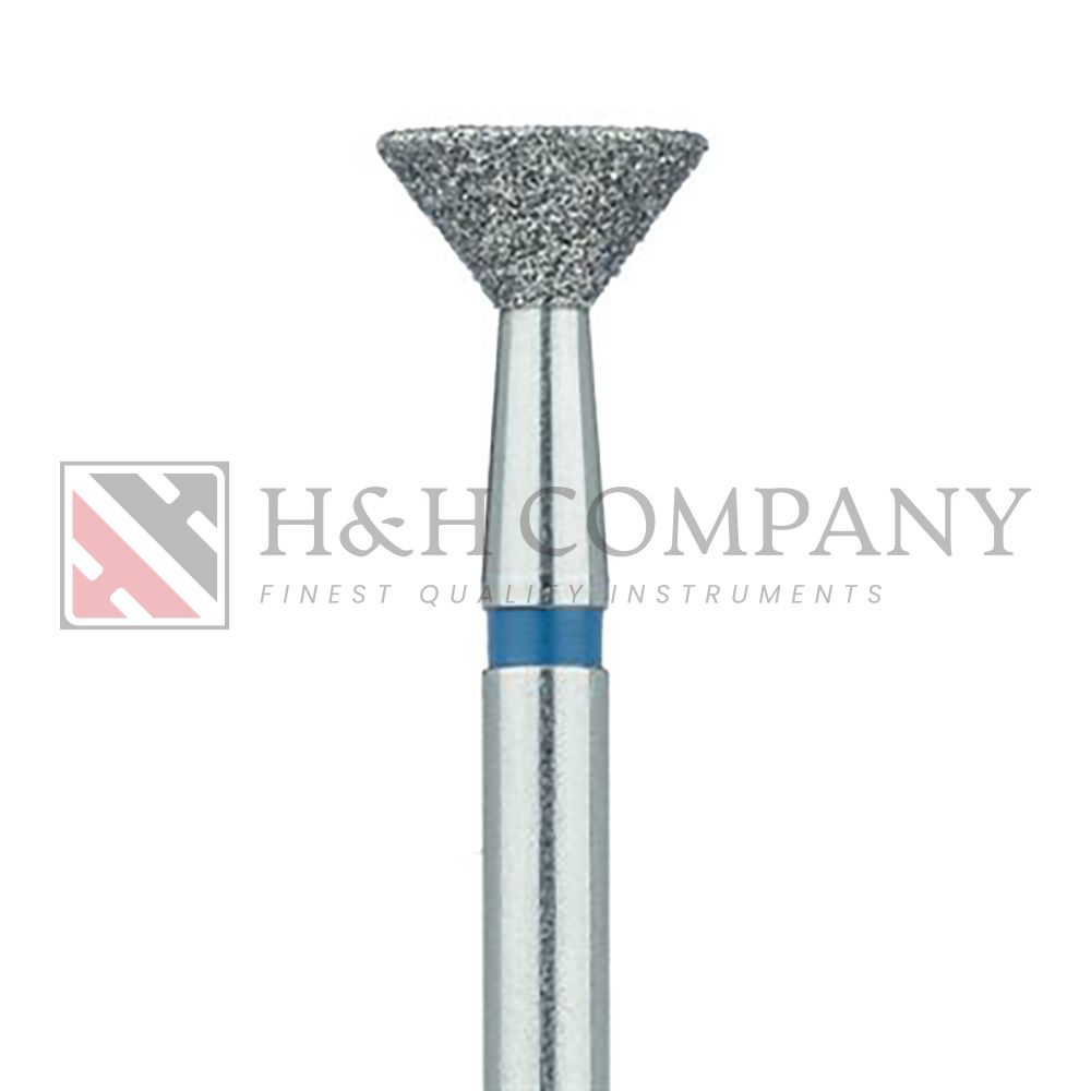 Long Inverted Cone Diamond Bur, 6.0mm Ø, Medium, HP 2PK