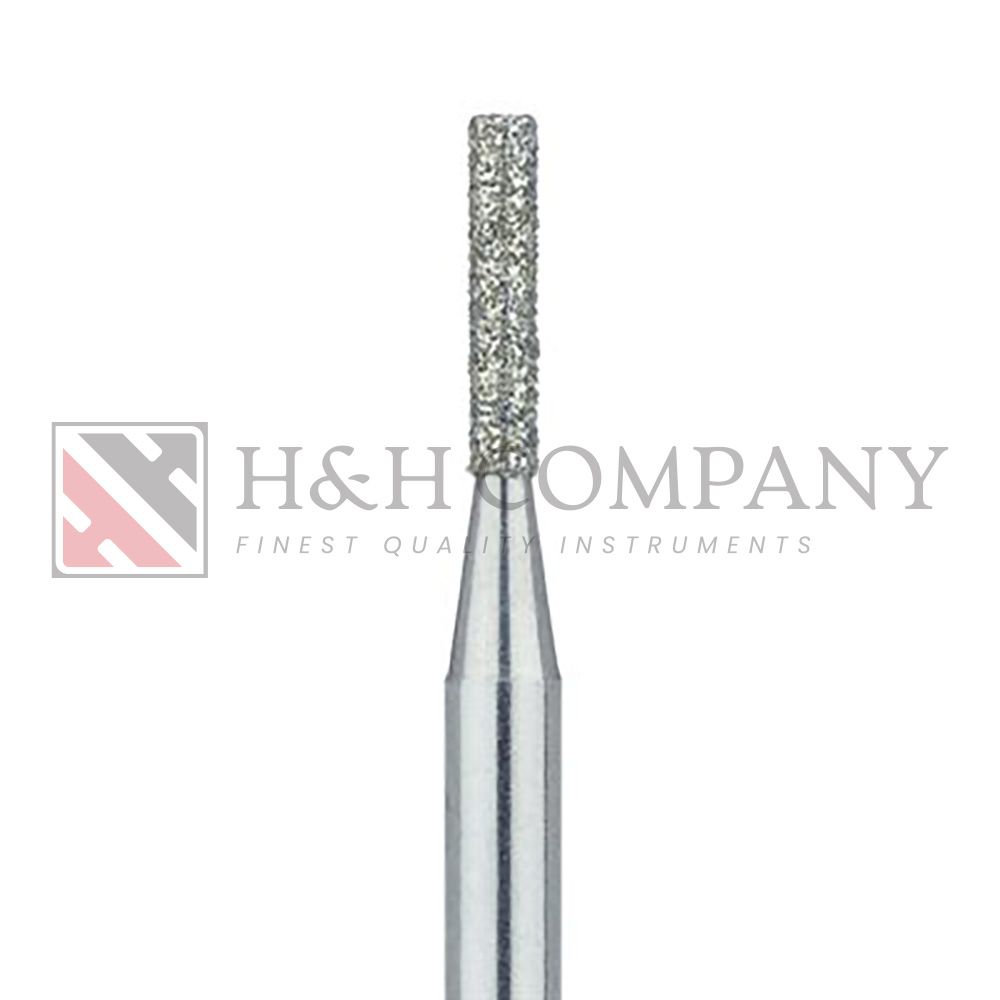 Long Cylinder Diamond Bur, 1.4mm Ø, Medium, HP 5PK