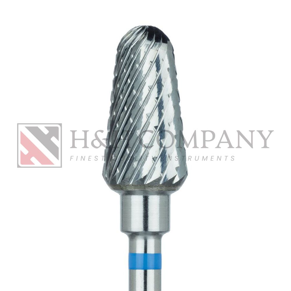 Carbide Cutter, Medium, Cross Cut, Inverted Pear, 6.0mm Ø, RA 2PK